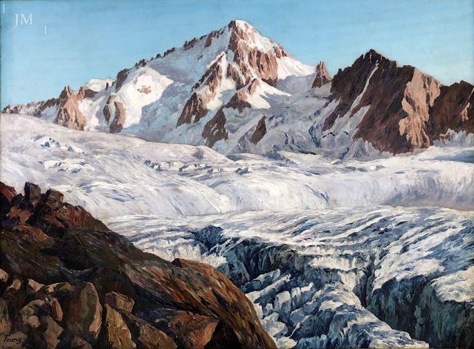 Jacques Fourcy - The Glacier du Tour and the Aiguille du Chardonnet seen from the Refuge Albert 1er, Mont Blanc Massif | MasterArt